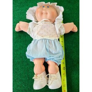 Vintage Cabbage Patch‎ Kid Doll Blue Dress Lace Bonnet Original Outfit Baby